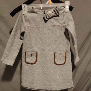 VINTAGE NWOT Gray Long Sleeve Crew Neck Casual Dress